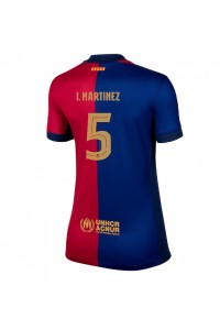 Barcelona Inigo Martinez #5 Voetbaltruitje Thuis tenue Dames 2024-25 Korte Mouw